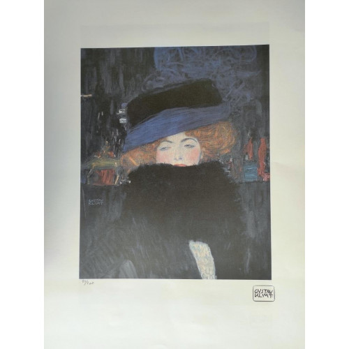 Lady with Hat and Feather Boa